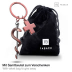 Porte-clés Bâton d'Esculape avec croix médicale | Design-lahjat ja sisustustuotteet