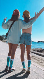 Chaussettes Girl Power - Bleu | Oggetti di design e regali originali