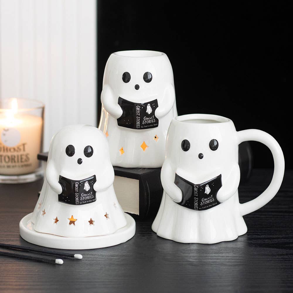 Histoires de fantômes Fantôme lecteur Halloween Brûle-parfum