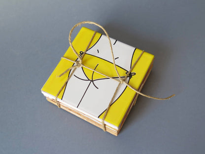 Bikini Design ceramic coasters
