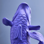 Sculpture/Vase Blubb, Matte blue sandstone, 35 x 30 x 44 cm
