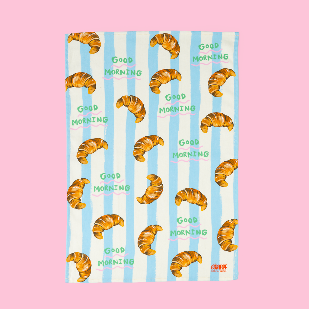 Croissant Tea Towel "Good Morning"