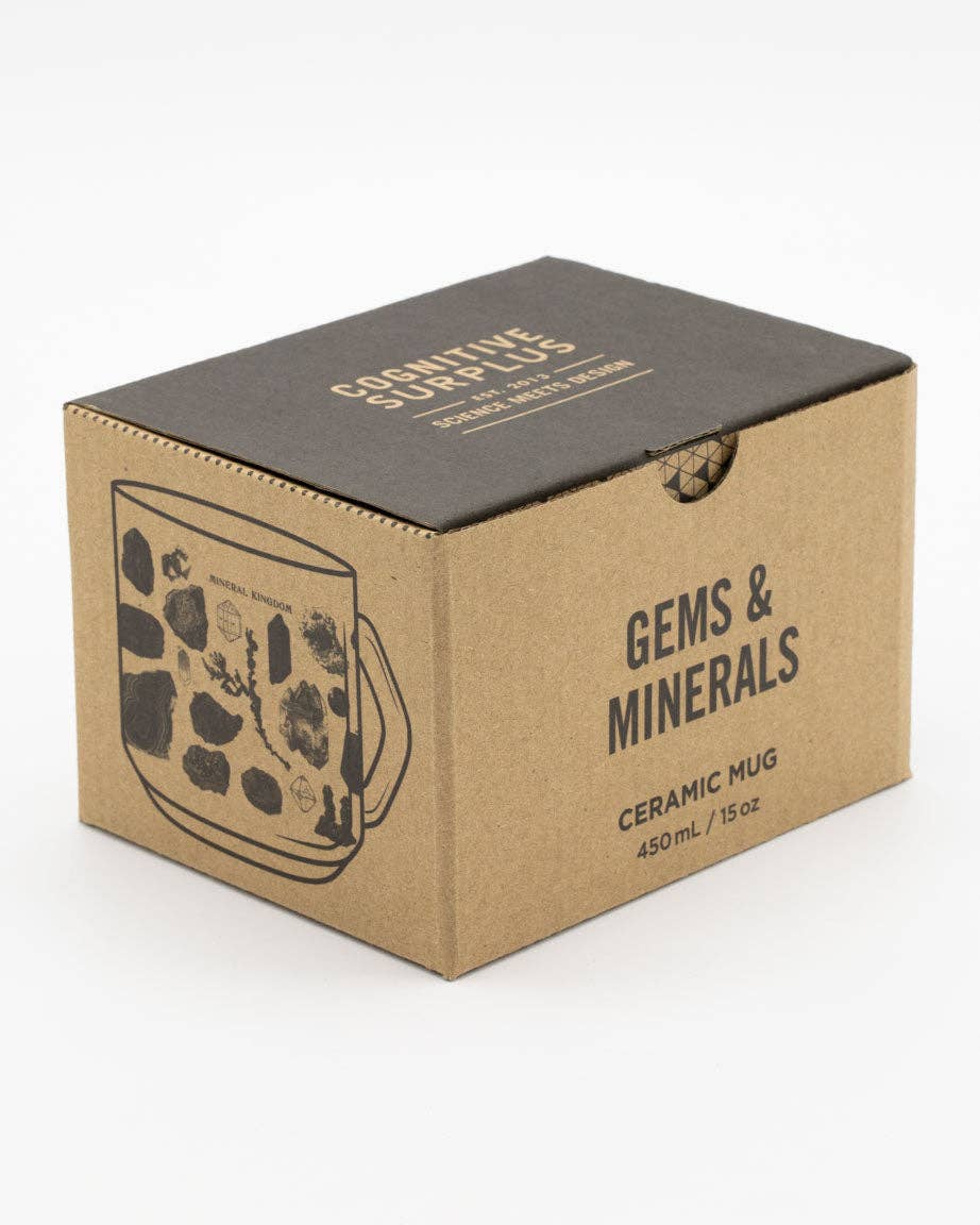 Oggetto regalo di design – Mug Gemmes et Minéraux – produit scientifique Cognitive Surplus EU, vue 3