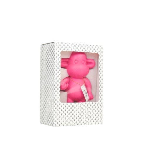 Ornement - Figurine Singe Hang Loose 'La Légende' - Polyrésine - Rose - 20,5x13,5x35cm | Objetos de diseño y regalos originales