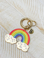 Porte-clés Arc-en-ciel "Choose Happy"