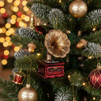 Grammophon-Weihnachtskugel