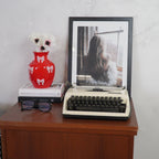 Vase - Flower Vase with Ribbons - Red/Pink - 14x14x19cm