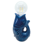 Déco LED poisson bleu à piles L13,5 P8,2 H27cm