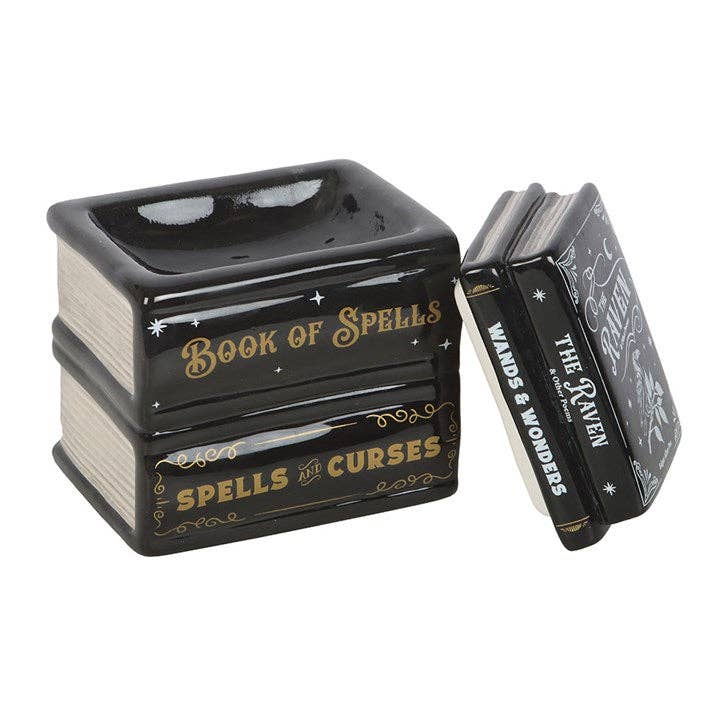 Brûleur d'Huile et Chauffe-Cire Gothique Livre de Sorts