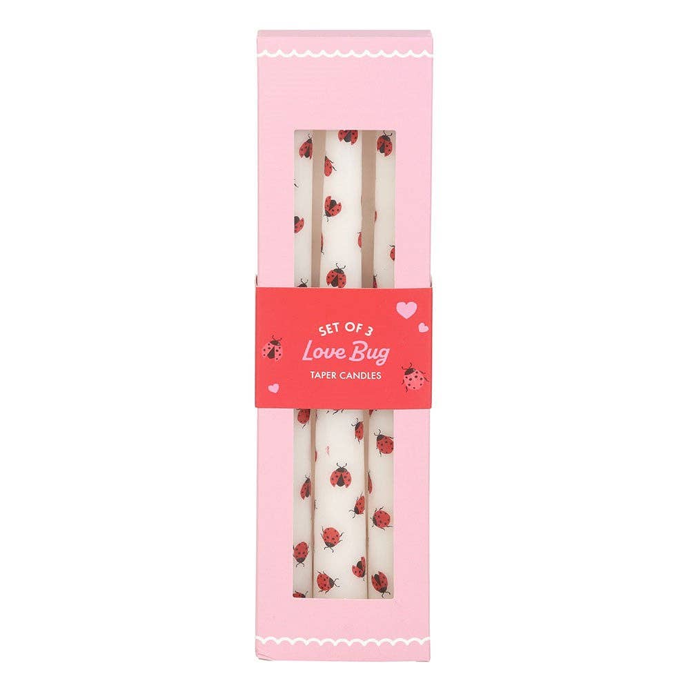 Ensemble de 3 bougies imprimées coccinelles