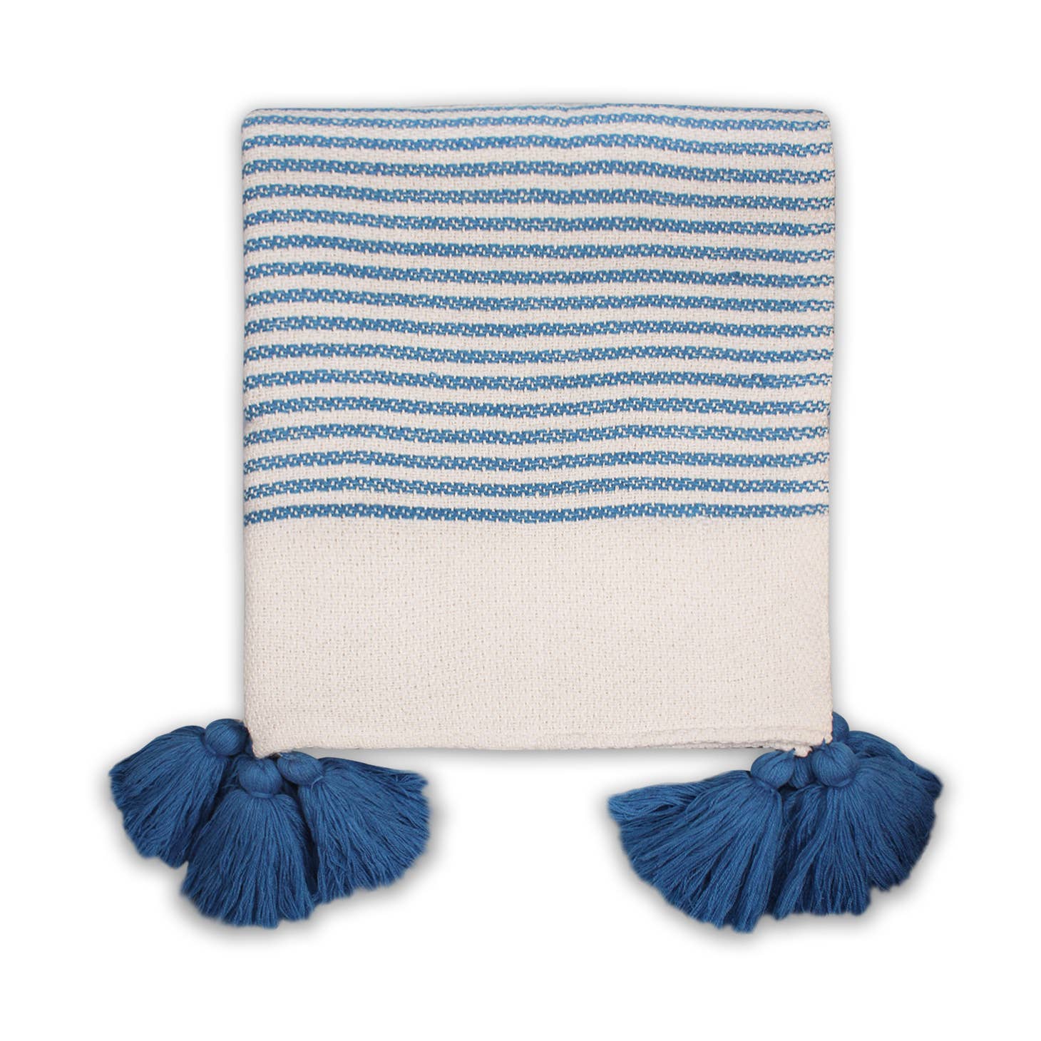 Plaid Coastal rayures bleues - 125 x 150 cm