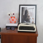 Vase – Blumenvase mit Bändern – Rosa/Orange – 14,5 x 14,5 x 13 cm