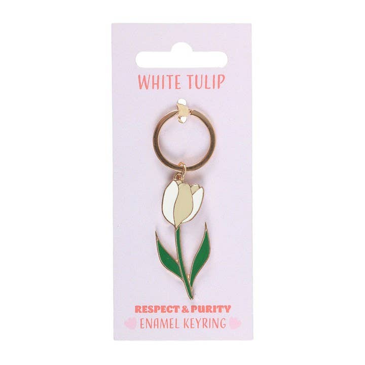 White Tulip Keychain