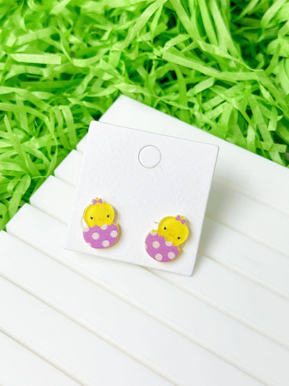 Acrylic Easter Stud Earrings