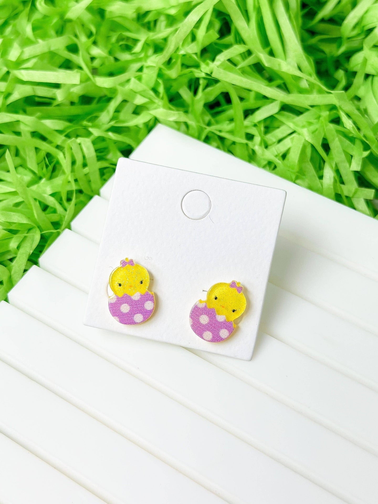 Designcadeau – Boucles d'oreilles Poussin de Pâques