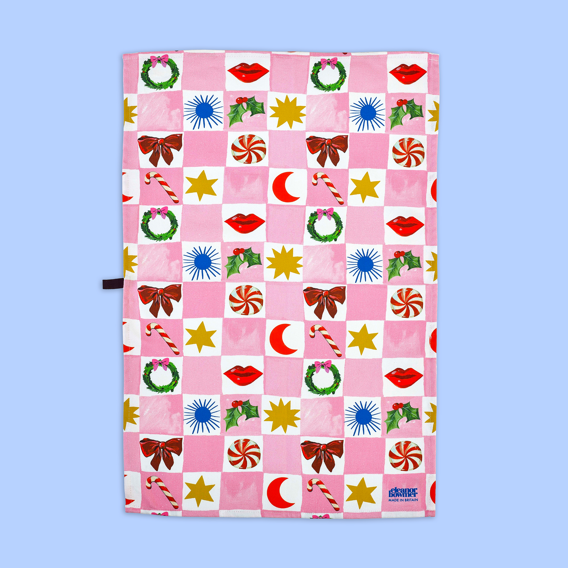 Kissmas kariertes Geschirrtuch