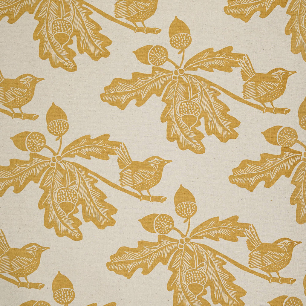 Woodland tea towel - ochre leaf