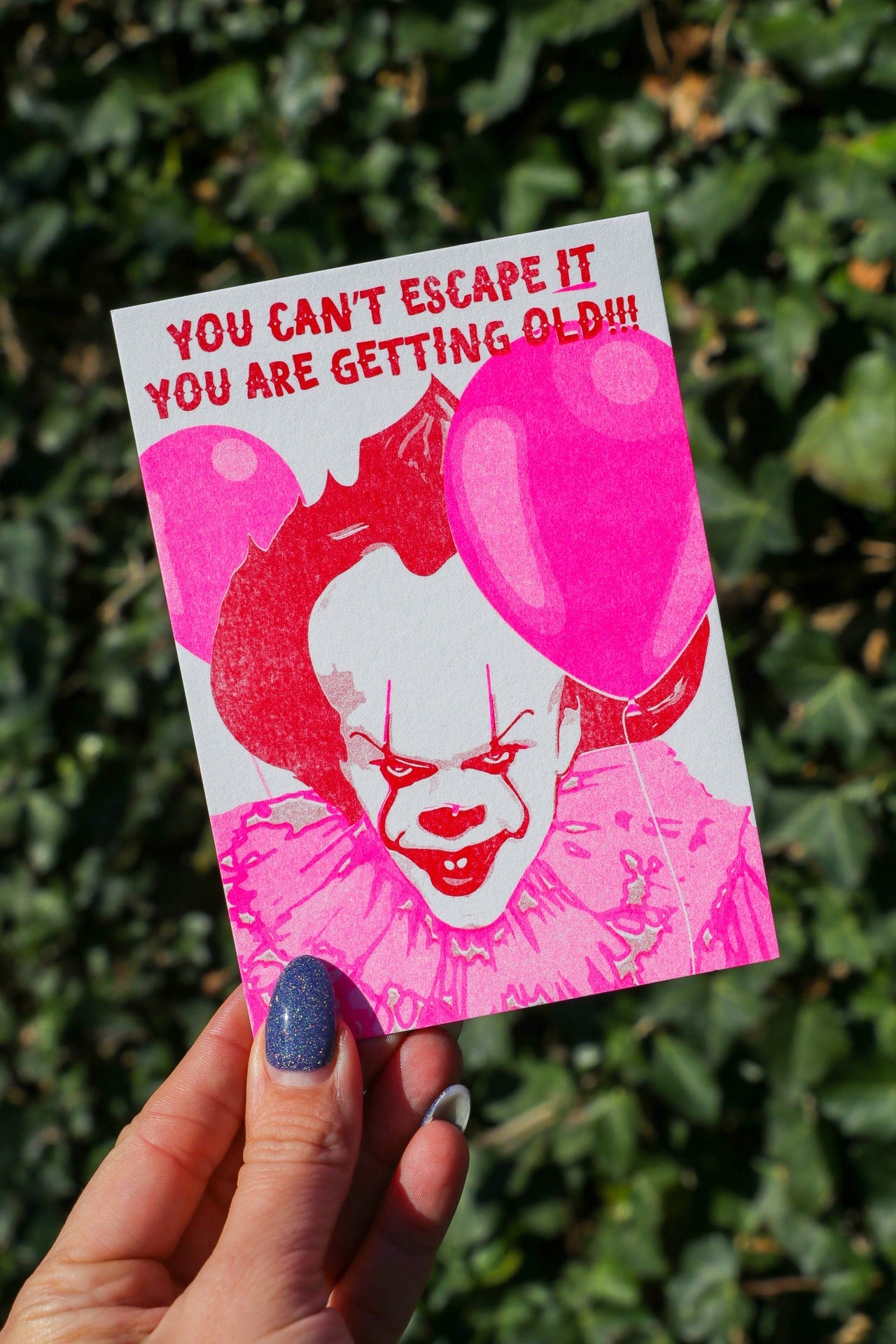 Pennywise Postcard: You Can't Escape IT (risoprint)