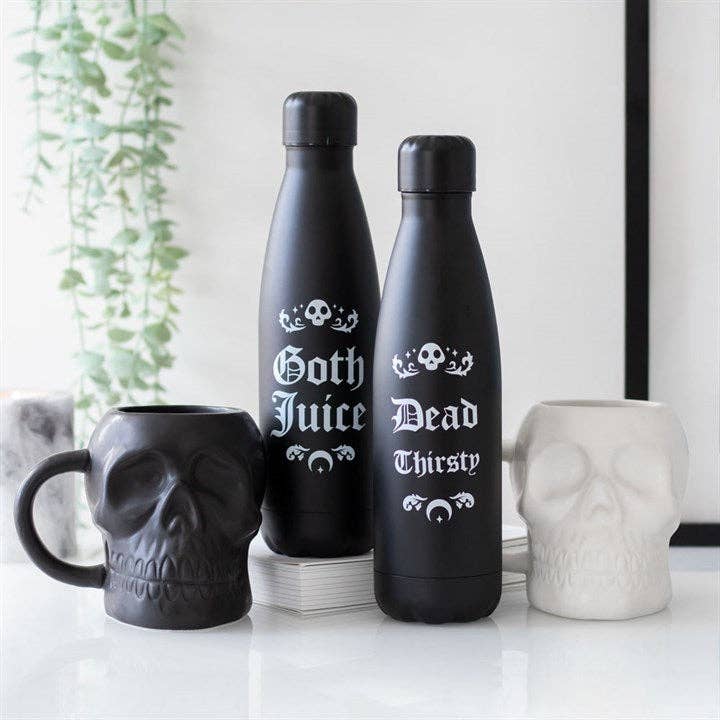 Mug en forme de crâne blanc mat