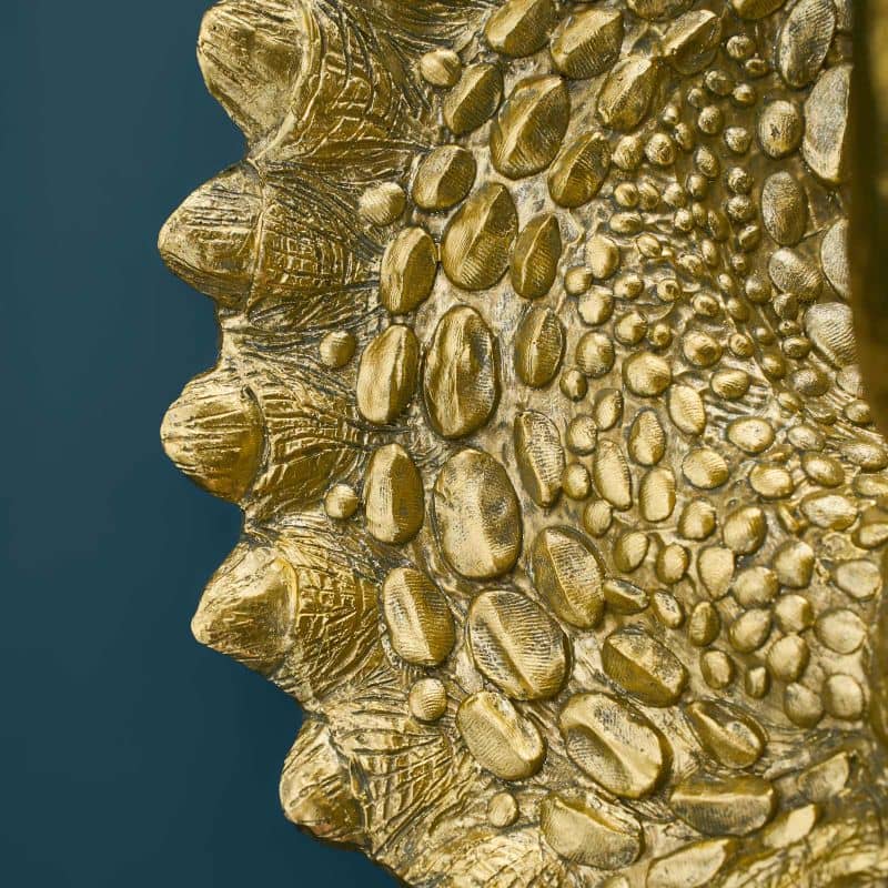 Wandleuchte Triceratops Cera Gold, Kunstharz, 31,5 x 28,5 cm