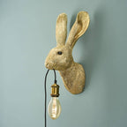 Hasi Wandleuchte, goldfarbenes Polyurethanharz, 22 x 19 x 46 cm