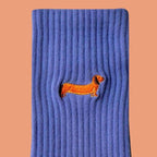 Chaussettes brodées teckel – vue 2