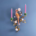 Chandelier Perroquet Orange/Or 39,5 x 12 x 59 cm