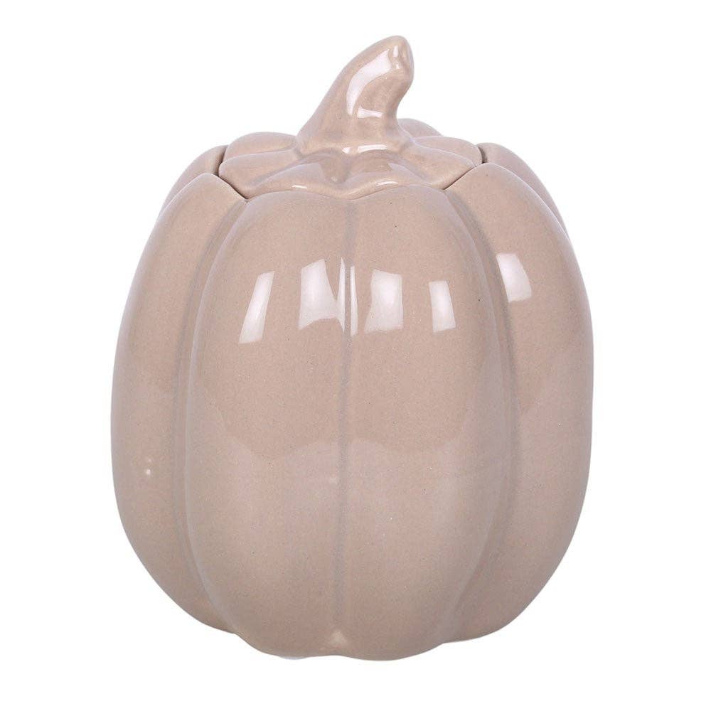 Large taupe pumpkin incense burner
