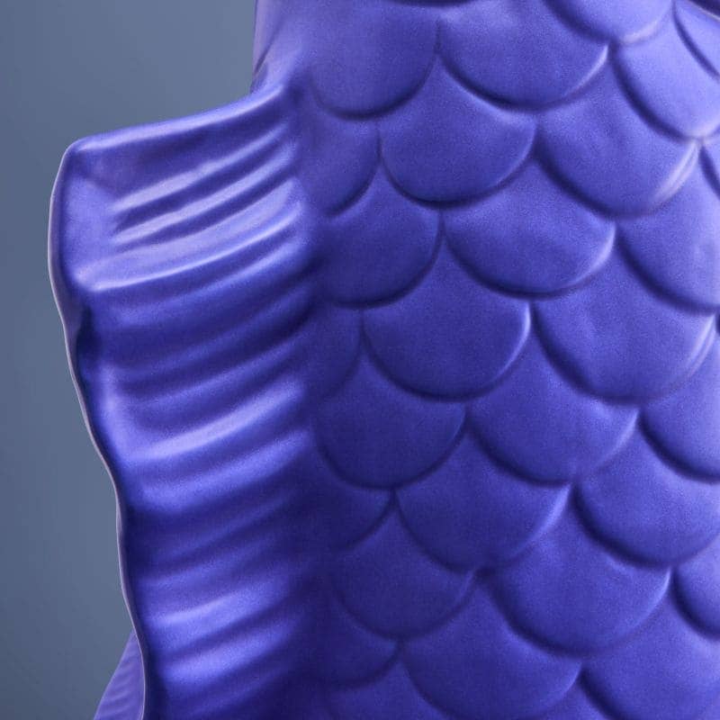 Sculpture/Vase Blubb, Matte blue sandstone, 35 x 30 x 44 cm