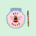 Carnet en forme d'abeille heureuse