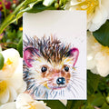 carte postale aquarelle herisson kate moby 43907404