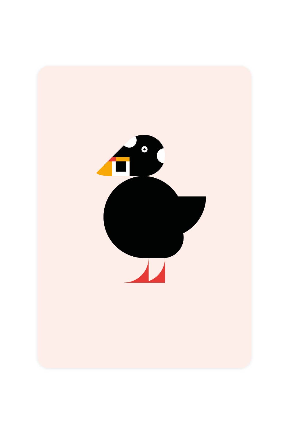 Carte postale avec Canard à lunettes