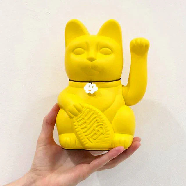 Chat Chanceux Jaune Citron