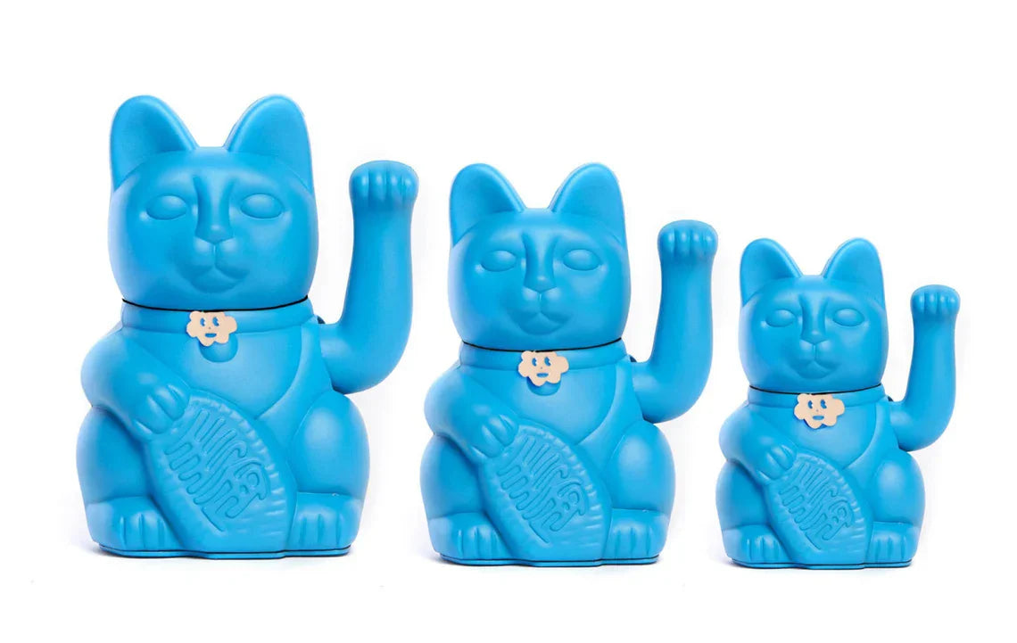 Chat Chanceux Bleu Ciel Smurf - le Chat Chanceux