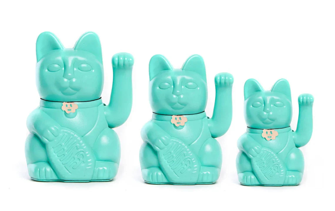 Designcadeau – Chat Chanceux Bleu Aquamarine - le Chat Chanceux
