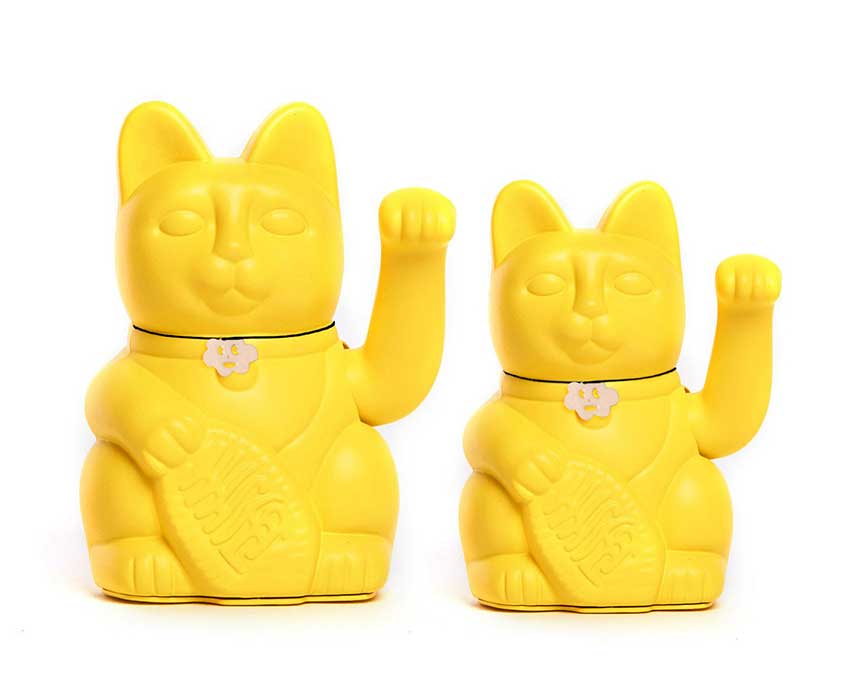 Oggetto regalo di design – chat chanceux jaune citron diminuto cielo DC GATETE LIMON L 84795895