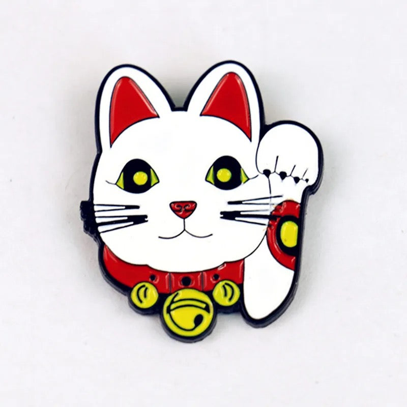 Pin's Chat Chanceux Tête - le Chat Chanceux