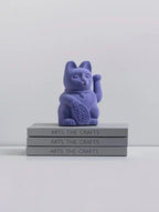Oggetto regalo di design – chat chanceux violet velours lcc 53449804