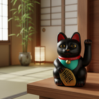 Chat Chanceux Noir Classique