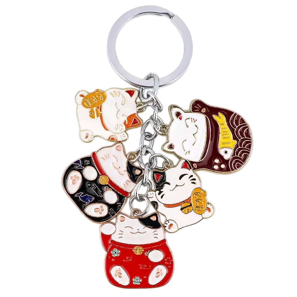 Lucky Cats Keychain