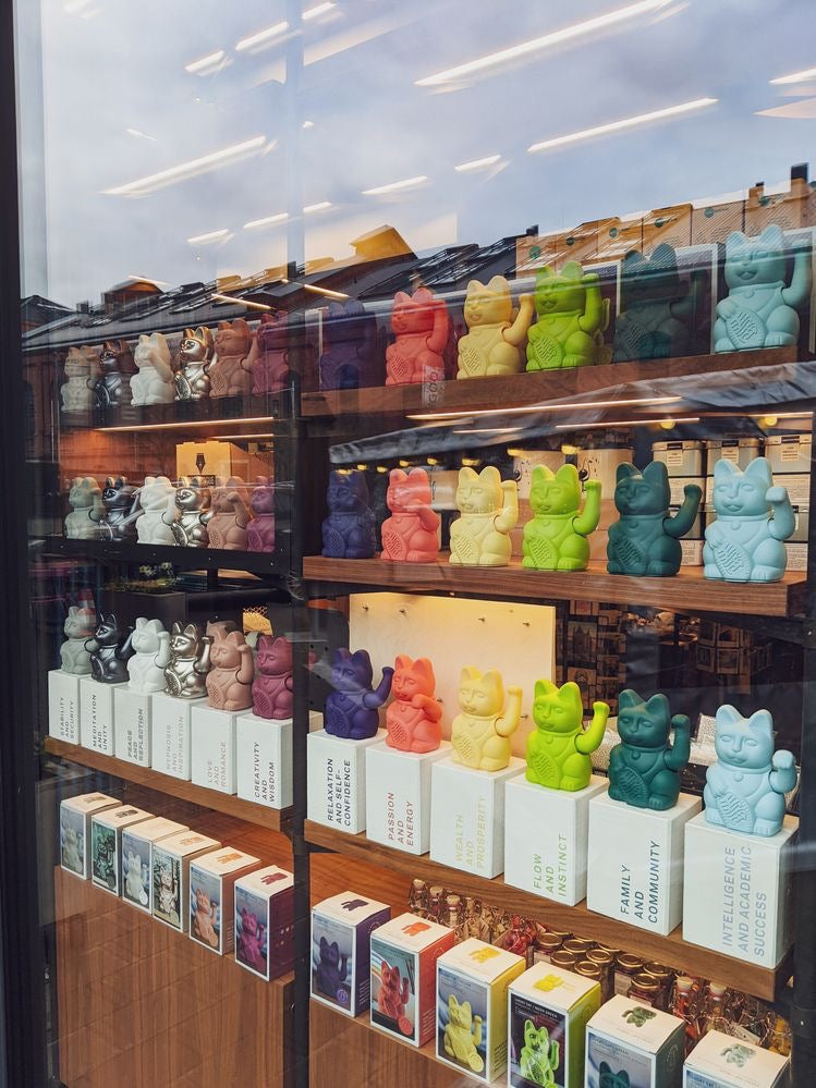 Oggetto regalo di design – chat chanceux bleu donkey 