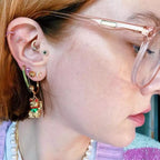 Glückskatze Ohrringe Gold