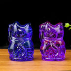 Oggetto regalo di design – statuette chat chanceux bleu lcc 