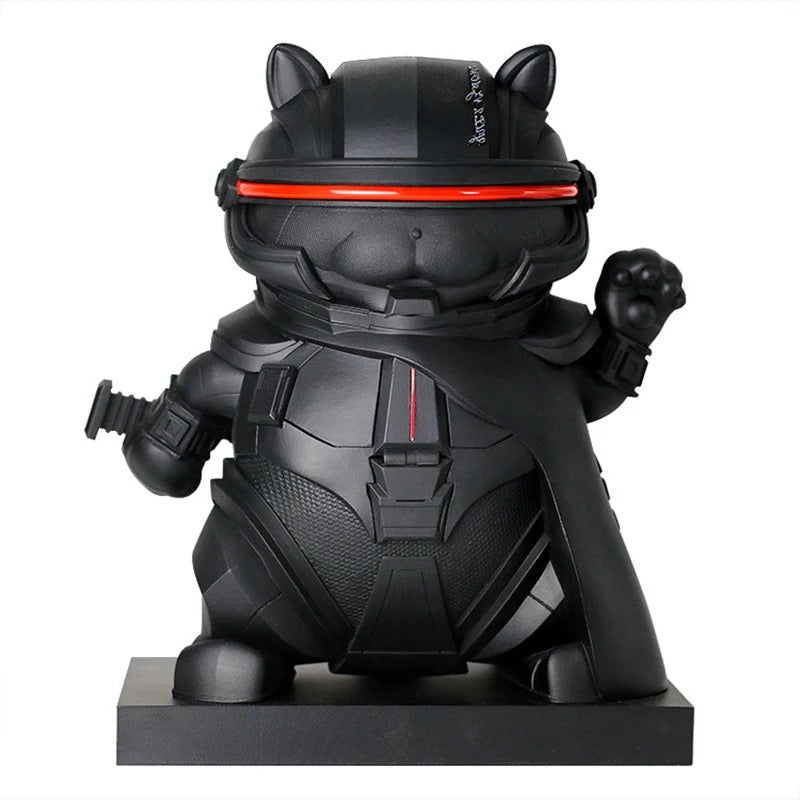 Statuette Cyber Chat Chanceux Noir - le Chat Chanceux