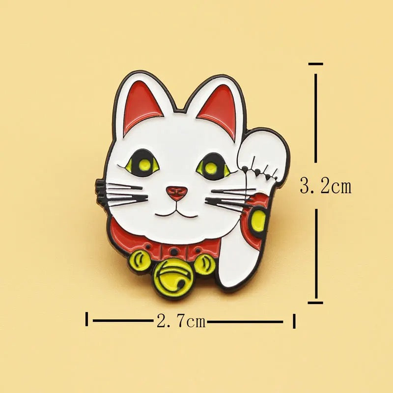 Oggetto regalo di design – pins chat chanceux tete lcc 