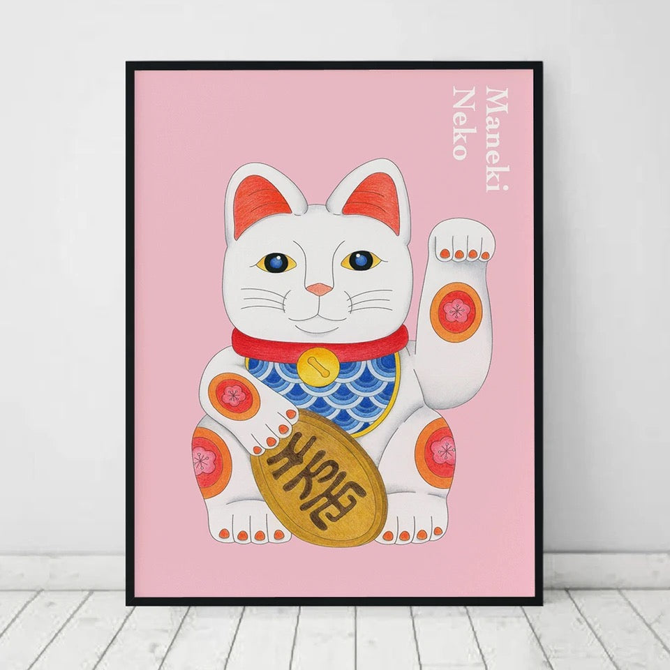 Designcadeau – artprint chat chanceux blanc lcc 07443532