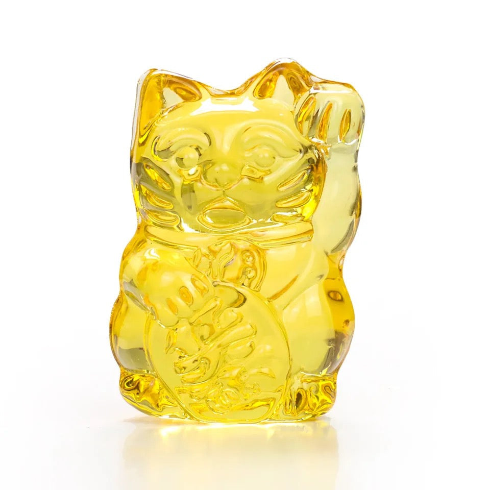 Oggetto regalo di design – Statuette Chat Chanceux Jaune - le Chat Chanceux