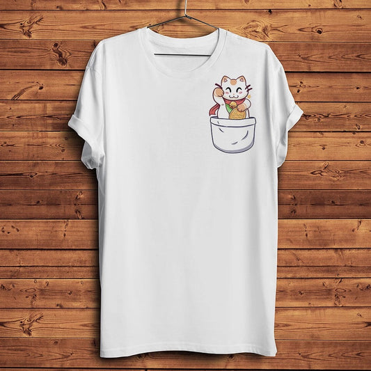 T-shirt Chat Chanceux Pocket - le Chat Chanceux