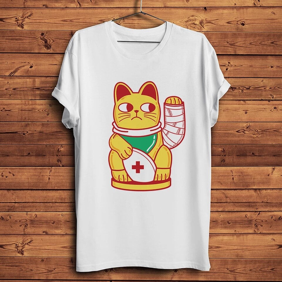 T-shirt Chat Malchanceux Doré - le Chat Chanceux