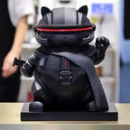 Regalo de diseño – statuette cyber chat chanceux noir 